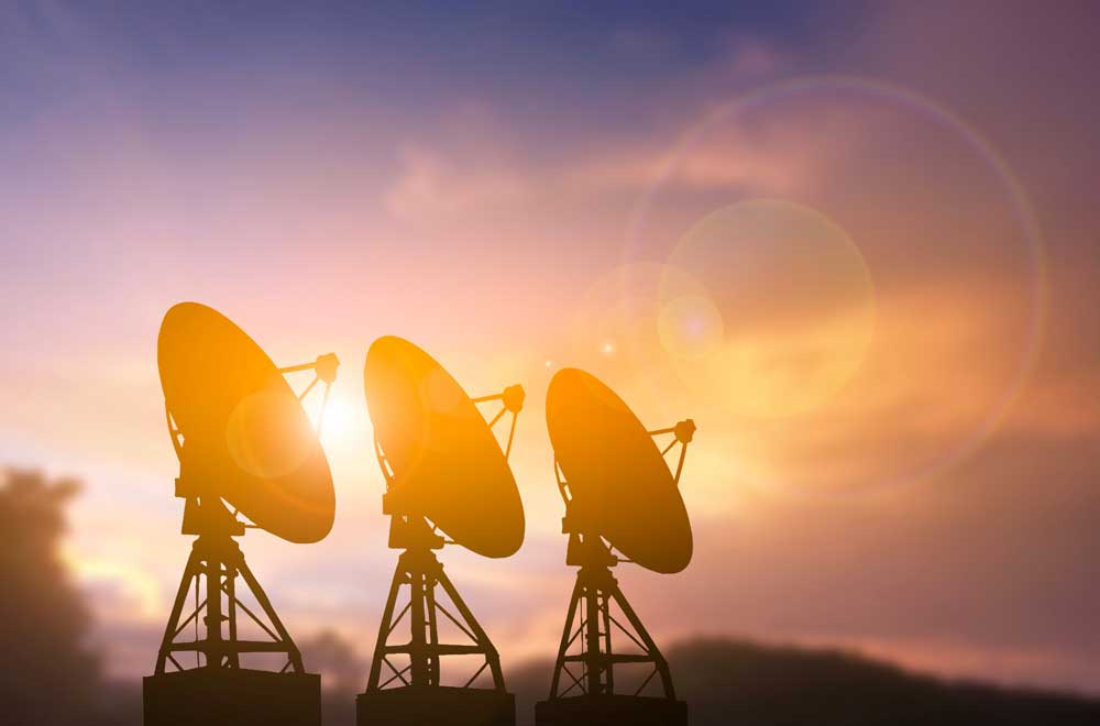 Three DISH Network Satellites in Santa Fe, NM